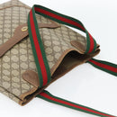 GUCCI GG Supreme Web Sherry Line Tote Bag PVC Beige Red 40 02 003 Auth 180686-6