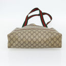 GUCCI GG Supreme Web Sherry Line Tote Bag PVC Beige Red 40 02 003 Auth 180686-9