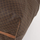 CELINE Macadam Canvas Boston Tasche PVC Leder Braun Gold Auth 180687-10