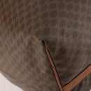 CELINE Macadam Canvas Boston Tasche PVC Leder Braun Gold Auth 180687-11