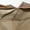 CELINE Macadam Canvas Boston Tasche PVC Leder Braun Gold Auth 180687-18