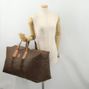 CELINE Macadam Canvas Boston Tasche PVC Leder Braun Gold Auth 180687-22