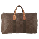 CELINE Macadam Canvas Boston Tasche PVC Leder Braun Gold Auth 180687-3