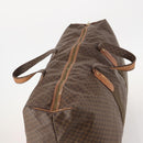 CELINE Macadam Canvas Boston Tasche PVC Leder Braun Gold Auth 180687-6