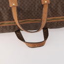CELINE Macadam Canvas Boston Tasche PVC Leder Braun Gold Auth 180687-7
