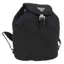 PRADA Rucksack Nylon Schwarz Silber Authentisch 180688A-1
