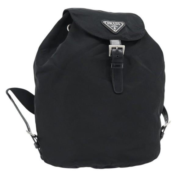 PRADA Rucksack Nylon Schwarz Silber Authentisch 180688A