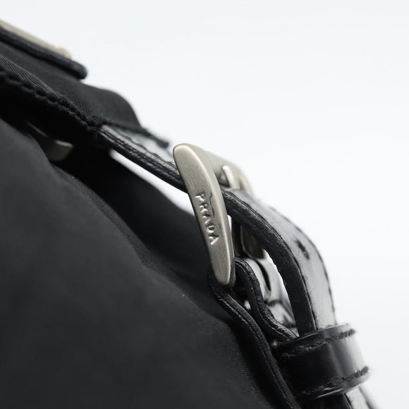 PRADA Rucksack Nylon Schwarz Silber Authentisch 180688A