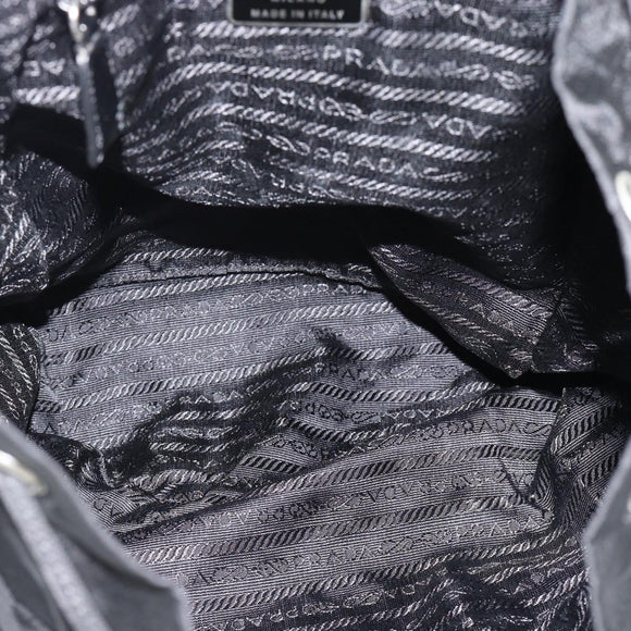 PRADA Rucksack Nylon Schwarz Silber Authentisch 180688A