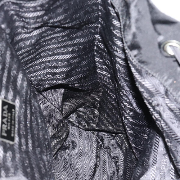 PRADA Rucksack Nylon Schwarz Silber Authentisch 180688A