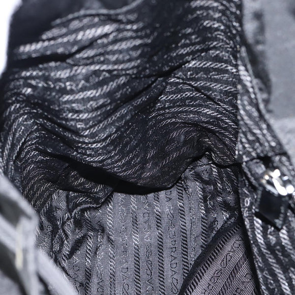 PRADA Rucksack Nylon Schwarz Silber Authentisch 180688A