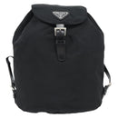 PRADA Rucksack Nylon Schwarz Silber Authentisch 180688A-13