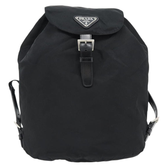 PRADA Rucksack Nylon Schwarz Silber Authentisch 180688A
