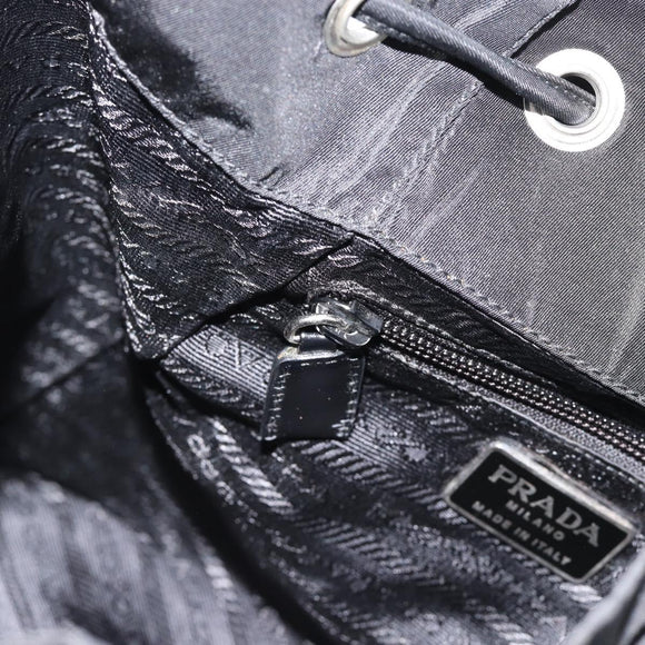 PRADA Rucksack Nylon Schwarz Silber Authentisch 180688A