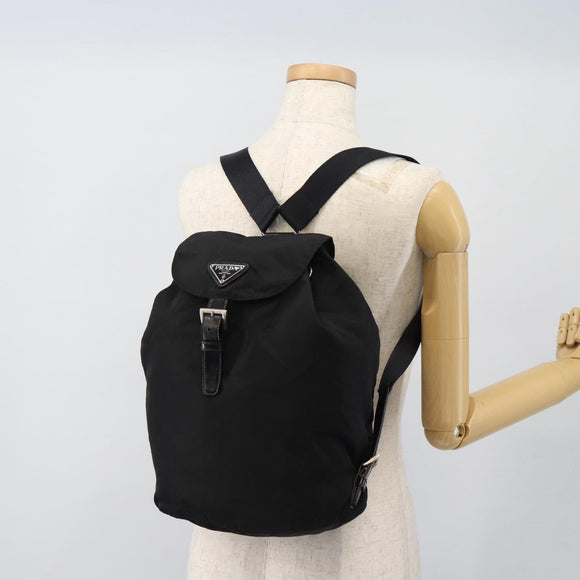 PRADA Rucksack Nylon Schwarz Silber Authentisch 180688A