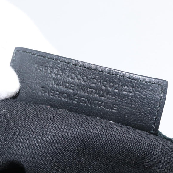 BALENCIAGA Navy Kabas S Tote Bag Leather Black Silver 339933 Auth 180690