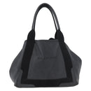 BALENCIAGA Navy Kabas S Tote Bag Leather Black Silver 339933 Auth 180690-13
