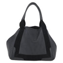 BALENCIAGA Navy Kabas S Tote Bag Leather Black Silver 339933 Auth 180690-2
