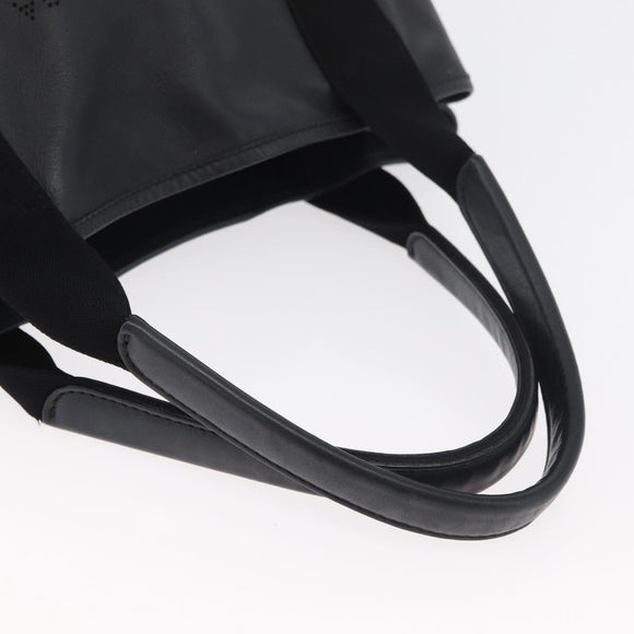 BALENCIAGA Navy Kabas S Tote Bag Leather Black Silver 339933 Auth 180690