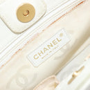 CHANEL Triple Coco Hand Bag Patent leather White CC Auth 180698-15