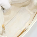 CHANEL Triple Coco Hand Bag Patent leather White CC Auth 180698-16