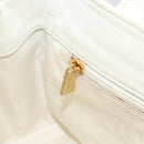 CHANEL Triple Coco Hand Bag Patent leather White CC Auth 180698-19