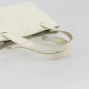 CHANEL Triple Coco Hand Bag Patent leather White CC Auth 180698-7