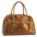 LOUIS VUITTON Monogram Vernis Tompkins Square Bag Bronze M91103 LV Auth 180705-1