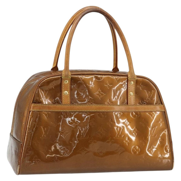 LOUIS VUITTON Monogram Vernis Tompkins Square Bag Bronze M91103 LV Auth 180705