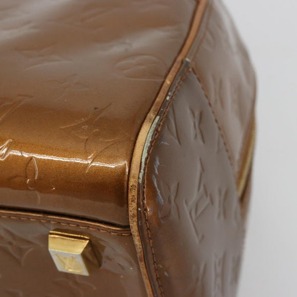 LOUIS VUITTON Monogram Vernis Tompkins Square Bag Bronze M91103 LV Auth 180705