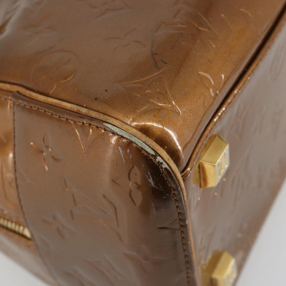 LOUIS VUITTON Monogram Vernis Tompkins Square Bag Bronze M91103 LV Auth 180705