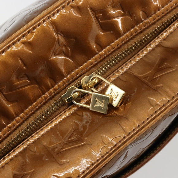 LOUIS VUITTON Monogram Vernis Tompkins Square Bag Bronze M91103 LV Auth 180705