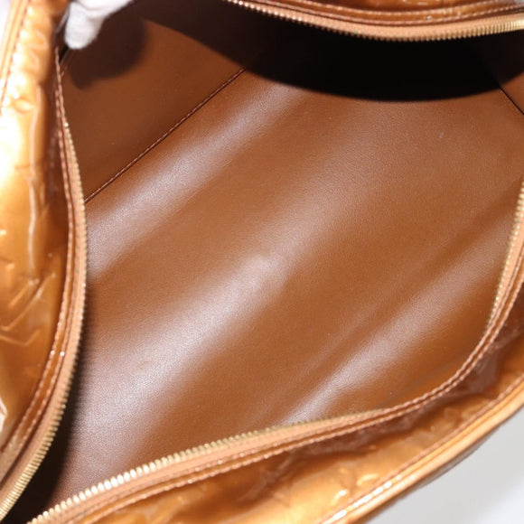 LOUIS VUITTON Monogram Vernis Tompkins Square Bag Bronze M91103 LV Auth 180705