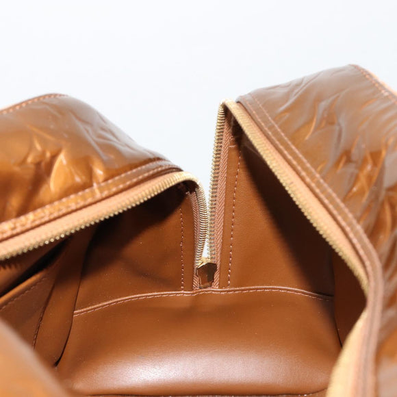 LOUIS VUITTON Monogram Vernis Tompkins Square Bag Bronze M91103 LV Auth 180705