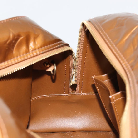 LOUIS VUITTON Monogram Vernis Tompkins Square Bag Bronze M91103 LV Auth 180705