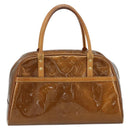 LOUIS VUITTON Monogram Vernis Tompkins Square Bag Bronze M91103 LV Auth 180705-13