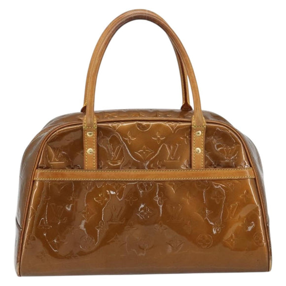 LOUIS VUITTON Monogram Vernis Tompkins Square Bag Bronze M91103 LV Auth 180705
