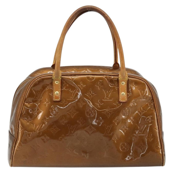 LOUIS VUITTON Monogram Vernis Tompkins Square Bag Bronze M91103 LV Auth 180705