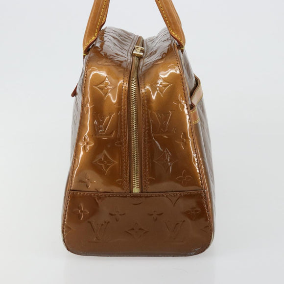 LOUIS VUITTON Monogram Vernis Tompkins Square Bag Bronze M91103 LV Auth 180705