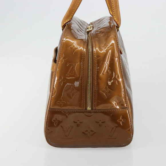 LOUIS VUITTON Monogram Vernis Tompkins Square Bag Bronze M91103 LV Auth 180705