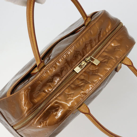 LOUIS VUITTON Monogram Vernis Tompkins Square Bag Bronze M91103 LV Auth 180705