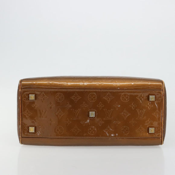 LOUIS VUITTON Monogram Vernis Tompkins Square Bag Bronze M91103 LV Auth 180705