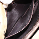 LOEWE Anagram Hand Bag Suede Beige Gold Auth 180719A-22