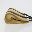 LOEWE Anagram Hand Bag Suede Beige Gold Auth 180719A-3