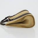LOEWE Anagram Hand Bag Suede Beige Gold Auth 180719A-4