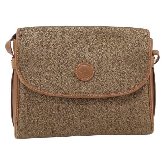 GUCCI Shoulder Bag Canvas Beige Gold 001 46 0712 Auth 180722