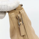 GUCCI Chain Shoulder Bag Leather Beige Silver Auth 180723-10