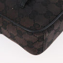GUCCI GG Canvas Shoulder Bag Black Silver 018 1619 Auth 180727-9