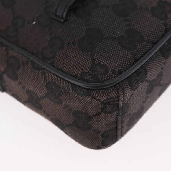 GUCCI GG Canvas Shoulder Bag Black Silver 018 1619 Auth 180727