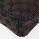 GUCCI GG Canvas Shoulder Bag Black Silver 018 1619 Auth 180727-14